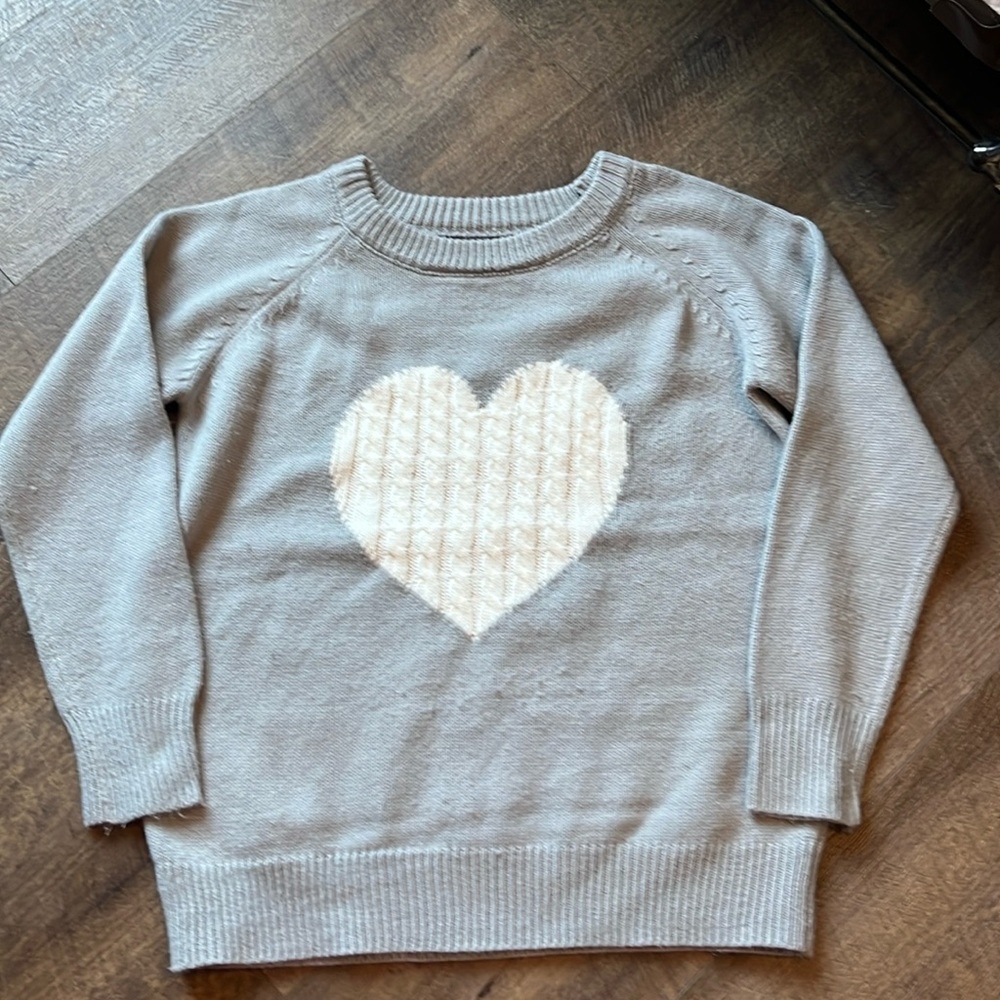 Gray heart sweater